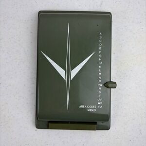 Vintage‎ Bates List Finder Olive Green Metal Telephone Address Book Area Codes
